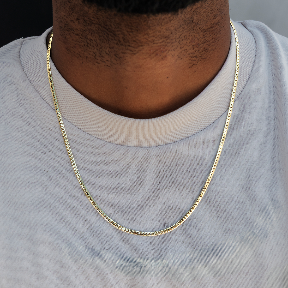 South Beach Cuban? Chain in Yellow Gold - 3mm