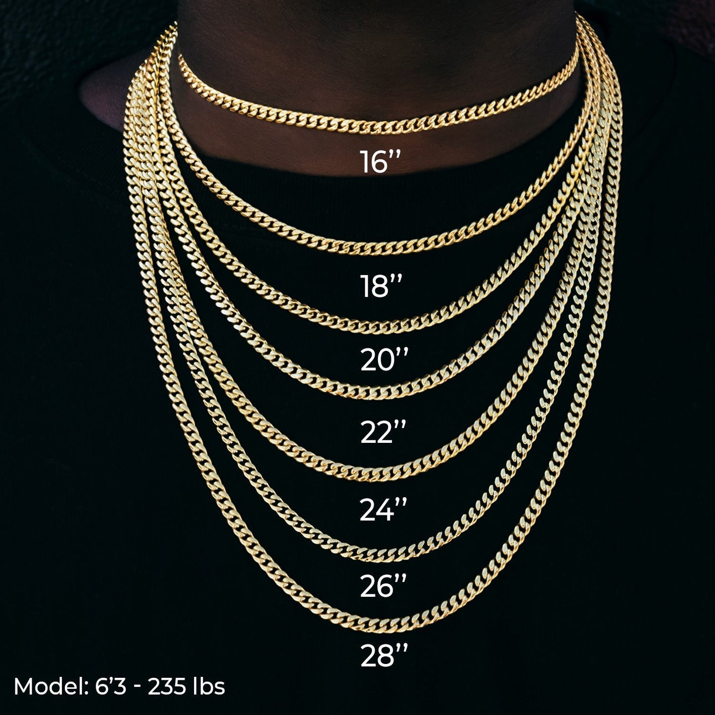 Ruby Baguette Tennis Chain in White Gold - 4MM