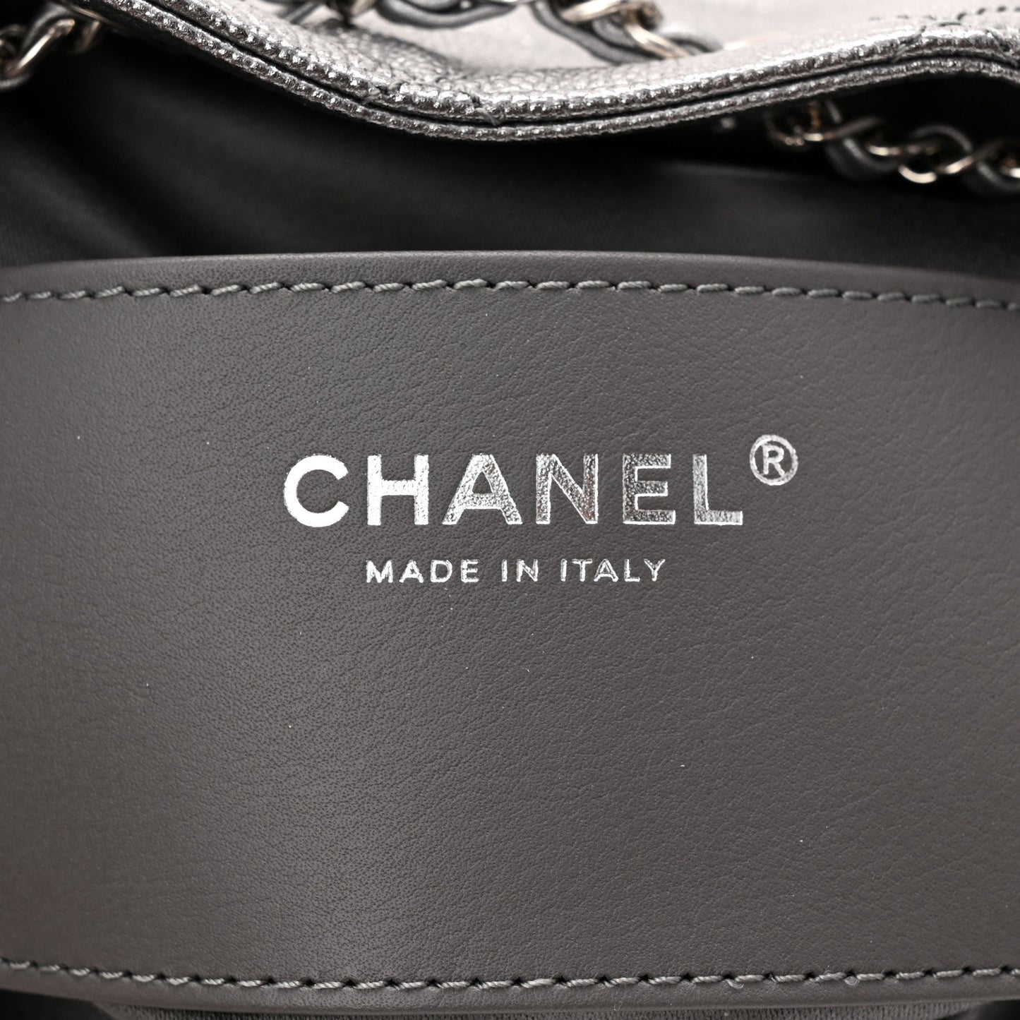 Metallic Caviar Quilted Mini Chanel 25 Handbag Anthracite